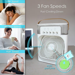 Ecom Biz™ -  Portable Air Conditioner Fan 7 Color Changing Light